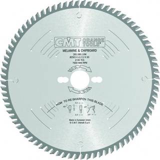 Rundsavsklinge til træ CMT 281; 250x3.2x30; Z80; 10°