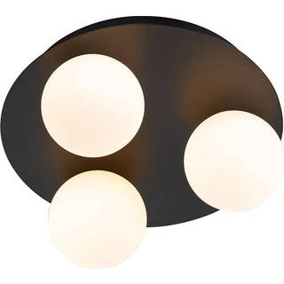 Moderne badeværelsesloftslampe sort 3-lys - Cederic