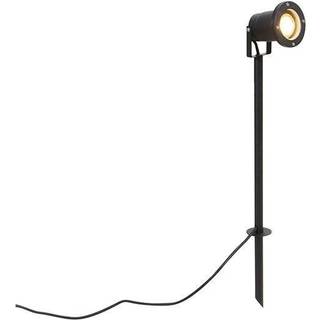 Spids spot sort justerbar IP44 inkl. ledning og stik - Basic