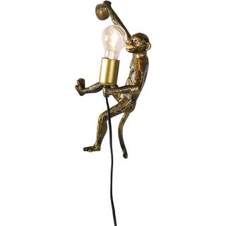 Guld abe væglampe - Animal Monkey
