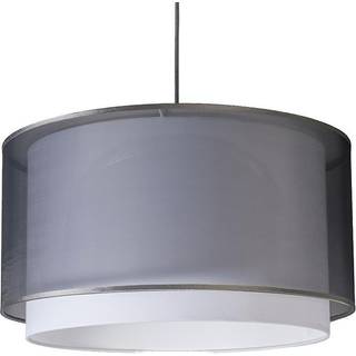 Moderne pendellampe med skærm sort/hvid 47/25 - Duo