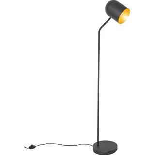 Moderne gulvlampe sort med guld justerbar - Morik