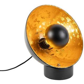 Industriel bordlampe sort med guld indvendig - Magna Eglip