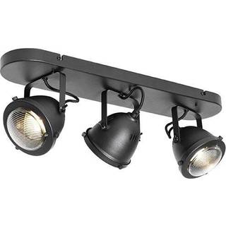 Industriel spotlight sort aflang justerbar 3-lys - Emado