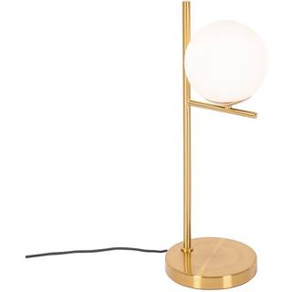 Art Deco bordlampe guld og opalglas - Flore