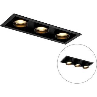 Moderne indbygget spotlight sort justerbar 3-lys - Roof