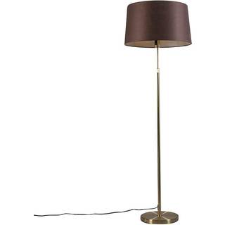 Gulvlampe guld/messing med brun skærm 45 cm justerbar - Parte