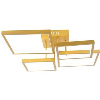 Loftslampe guld inkl. LED 3 trin dæmpbar 4-lys - Lejo
