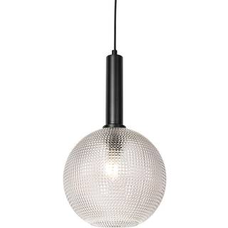 Design pendellampe sort med røgglas - Chico