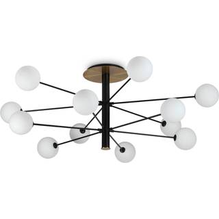 Ideal Lux Cosmopolitan sort/messing 12fl Ø 145