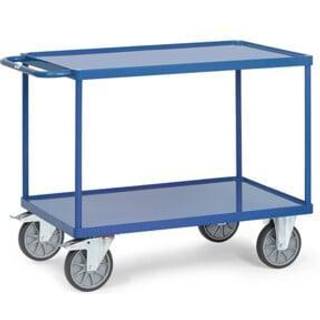Stål Rullebord 2 etager med kant  - 600 kg - 1000x700 mm
