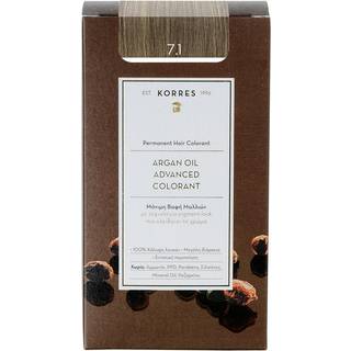 Korres Argan Oil Permanent hårfarve Med Arganolie Skygge 7.1 Ash Blonde 50 ml - 50 ml