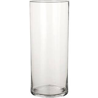 Cylinder glasvase 48 cm høj 19 cm i dia