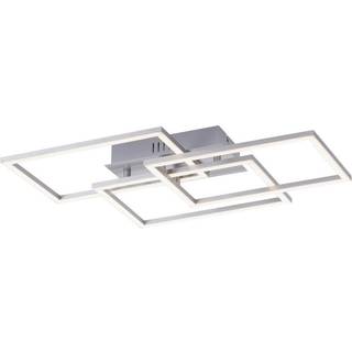 LED-loftslampe Iven, dæmpet, stål, 54x33,5 cm
