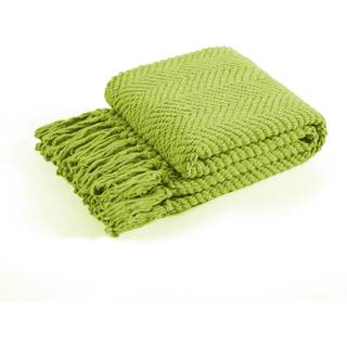 Home Soft Things strikket tweed kast t?ppe 50 i x 60 i citron