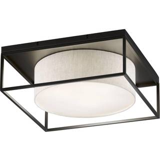 Carre loftslampe 50x50cm stofskærm hvid