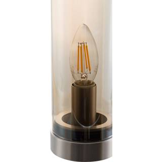 Bordlampe i flaskeglas, rav