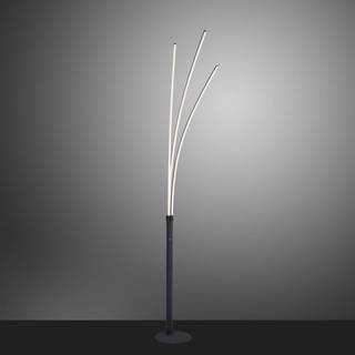 LED-gulvlampe Maja, tre lys, sort