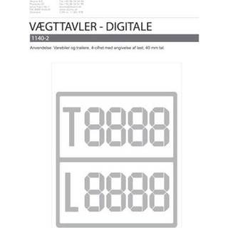 Digital vægttavle sølv
