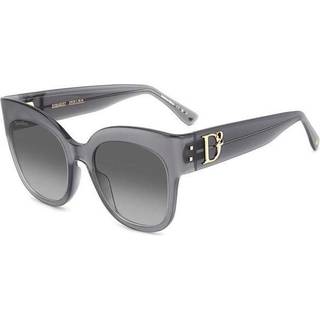 Dsquared2 D2 0097/S KB7/9O 53 Solbriller Kvinder Grå - Frosted Transparent Grey - 53mm