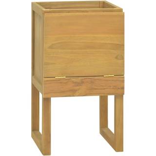 badeværelsesskab 41x40x75 cm massivt teaktræ