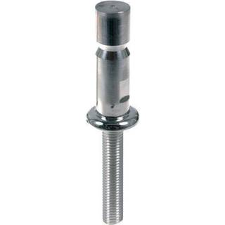 Ræling fod med gevindstang, Ø25.4 mm, rustfrit stål, lige