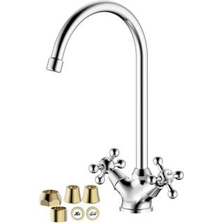 Geyser Magnolia køkkenarmatur krom m. krom el. guld dele 40134.0040