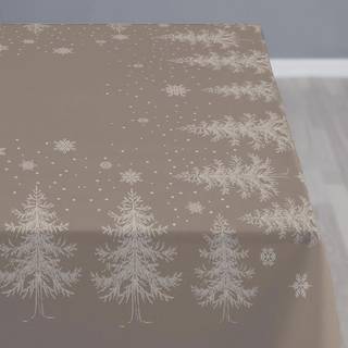 Damaskdug fra SØDAHL - WINTERLAND TAUPE 150x370 cm.