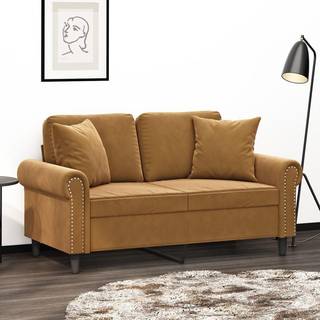 pyntepuder 2 stk. 40x40 cm velour brun