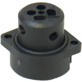 Ledningsstik til dåse Philippi, 4-polet hun, 50 V, 16 A, passer til kabel 2.5 mm², sort