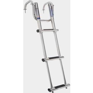 Sammenklappelig teleskopstige til badebro, rustfrit stål, 3 trin, 82.6 cm, 15.5 cm