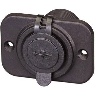 USB-stik 1852-Marine, indbygget, sort, 1 + 2.1 A, USB-A + USB-A, med låg