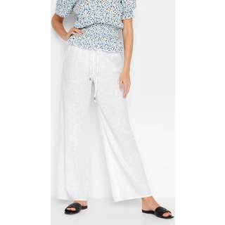Lts Tall White Cotton Wide Leg Beach Trousers Ex Long > 16 Lts | Tall Women's Beach Cover Ups - Ex Long 16