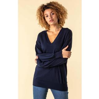 Roman Roman Navy Blue V-Neck Long Sleeve Jumper