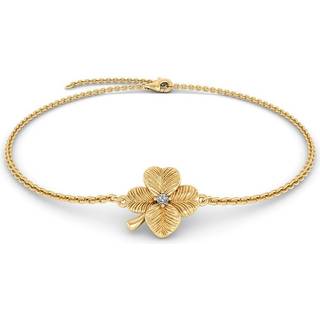 Smykkekæden Lykke Firkløver Armbånd i Forgyldt Sølv