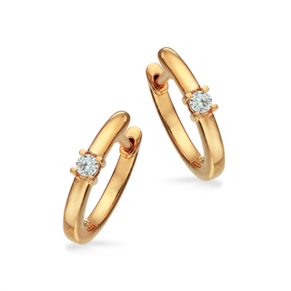 Kleopatra Diamant clip-creoler i 14 kt guld med 0,07ct