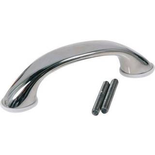 Håndtag båd, oval profil, til gennemgående bolt med skrå ende, syrefast rustfrit stål, 170 mm