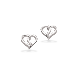 Scrouples Hjerte Ørestikker i Sterling Sølv 158852