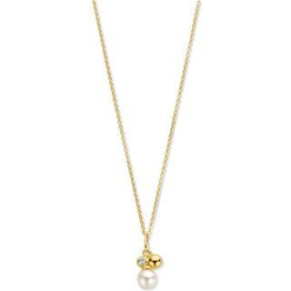 Spirit Icons Asia Pendant Vedhæng i 14 Karat Guld med Perle og Brillant 0,02 Carat W/VS