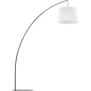 Moby White gulvlampe med tekstilskærm