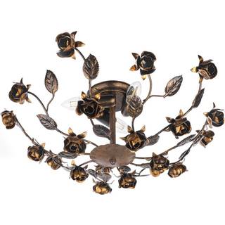 Carolina loftlampe, bronzefarvet, 3 lyskilder, jern
