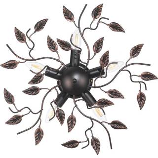 Loftlampe Cernecchio, 5 lyskilder, bronze