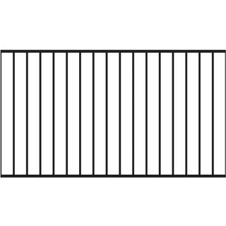 Plus Basic forhavehegn - pulverlakeret sort - 150×85 cm  - 17555-15