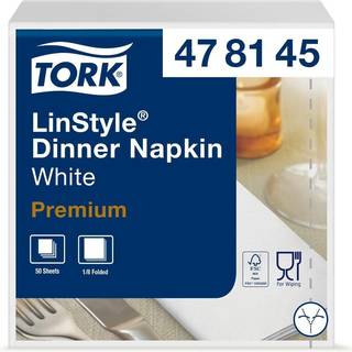 Tork Linstyle middagsserviet 39x39cm 1/8 fold 478145 hvid