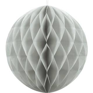 1 stk. Honeycomb Bold grå silkepapir Ø40 cm – Stilren dekoration til fest og hjem