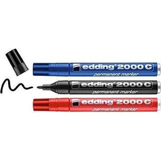 Edding e-2000 C permanent marker blister af 3 assorterede farver