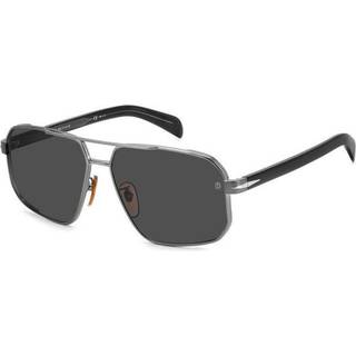 David Beckham DB 7102/S 85K/M9 61 Solbriller Mænd Silver - Dark Ruthenium Silver - 61mm