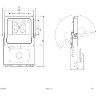 EVN Panthera udendørs spot sensor IP44 10W 4.000K