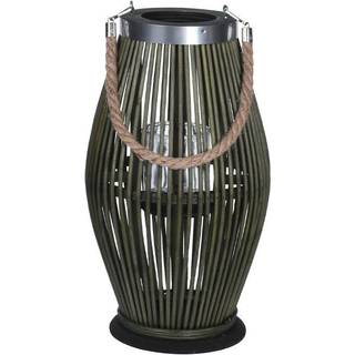 Lanterne Bamboo 21x38 cm Grøn