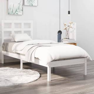 sengeramme 90x200 cm massivt træ hvid